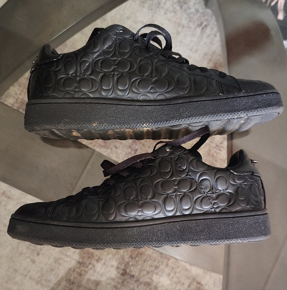 Coach Black Embossed Sneakers